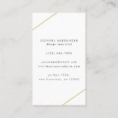 Eenvoudige gouden lijnen Modern Elegant Visitekaartje (Achterkant)