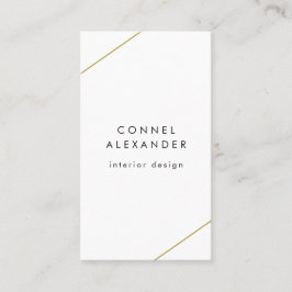 Eenvoudige gouden lijnen Modern Elegant Visitekaartje