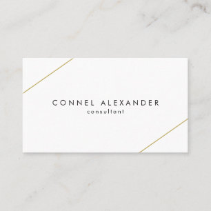 Eenvoudige gouden lijnen Modern Visitekaartje