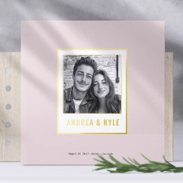 Eenvoudige Gouden Lijst Trouwfoto Gastenboek