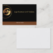 Eenvoudige gouden Logo Gold Circles Corporate Visitekaartje (Voorkant / Achterkant)