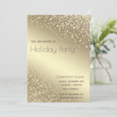 Eenvoudige gouden lux verblinden corporate Holiday Kaart (Staand voorkant)