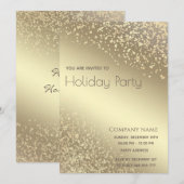 Eenvoudige gouden lux verblinden corporate Holiday Kaart (Voorkant / Achterkant)