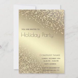 Eenvoudige gouden lux verblinden corporate Holiday Kaart