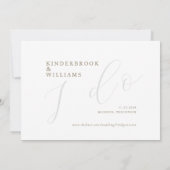 Eenvoudige Gouden Monogram Ik Doe Save The Date (Achterkant)