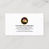 Eenvoudige gouden penseelpictogrammen visitekaartje (Achterkant)