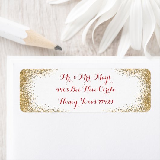 Eenvoudige gouden rand etiket (Insitu)