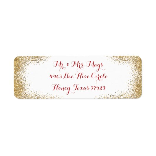 Eenvoudige gouden rand etiket (Voorkant)