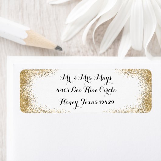 Eenvoudige gouden rand etiket (Insitu)