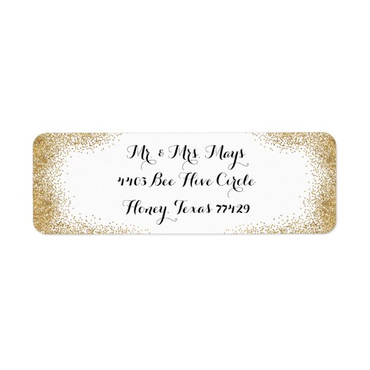 Eenvoudige gouden rand etiket (Voorkant)