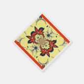 Eenvoudige Gouden Rood Gepersonaliseerde Art serve Servet (Hoek)