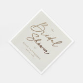 Eenvoudige gouden script bruidsdouche servet (Hoek)