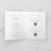 Eenvoudige Gouden Stijl QR Code Moderne Trouwkaart (Binnen)
