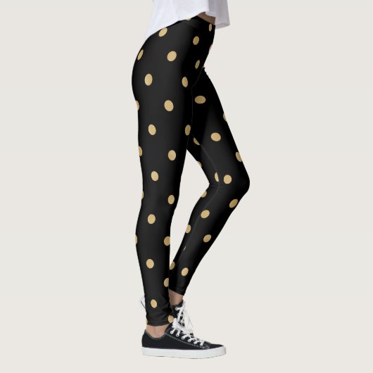 Eenvoudige Gouden Stippen Leggings (Rechts)