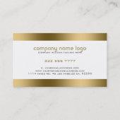 Eenvoudige gouden strepen Oner Wit Visitekaartje (Achterkant)