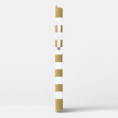Eenvoudige gouden strepen op witte achtergrond Case-Mate iPhone case (Achterkant / Links)