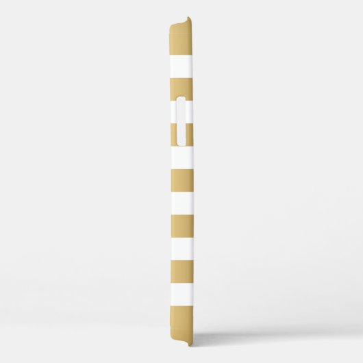 Eenvoudige gouden strepen op witte achtergrond Case-Mate iPhone case (Achterkant / Rechts)
