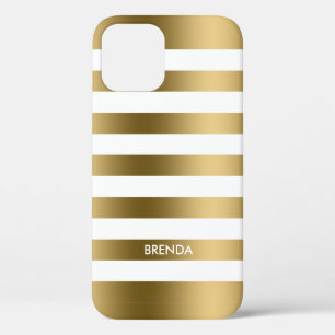 Eenvoudige gouden strepen op witte achtergrond Case-Mate iPhone case