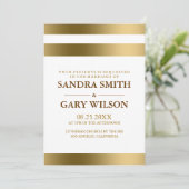 Eenvoudige Gouden Strepen Over Witte Achtergrond T Kaart (Staand voorkant)