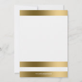 Eenvoudige Gouden Strepen Over Witte Achtergrond T Kaart (Achterkant)