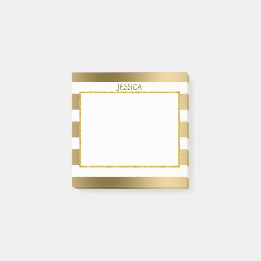 Eenvoudige gouden strepen post-it® notes (Voorkant)