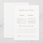 Eenvoudige gouden tekst Baby voorspellingen Kaart (Voorkant / Achterkant)