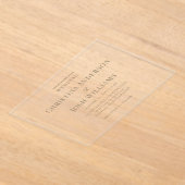 Eenvoudige gouden tekst bruiloft acryl uitnodigingen (Laagn)