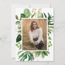 Eenvoudige gouden tropische foto Modern Afstuderen