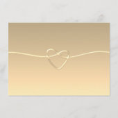 Eenvoudige gouden trouwdetails informatiekaartje (Achterkant)