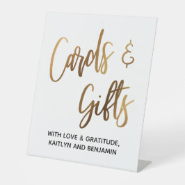 Eenvoudige Gouden Typografie Kaarten & Cadeaus, Be Reclamebord Met Voetstuk