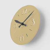 Eenvoudige gouden wandklok (Hoek)