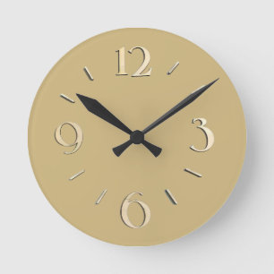 Eenvoudige gouden wandklok