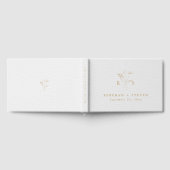 Eenvoudige gouden Waterverf | Botanica Monogram Hu Gastenboek (Volledig)