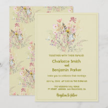 Eenvoudige Gouden wilde bloemen boeket bloemenbrui