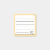 Eenvoudige goudgele gevoerd Logo Post-it® Notes (Voorkant)