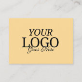 Eenvoudige goudgele Logo met lijnen Visitekaartje (Voorkant)