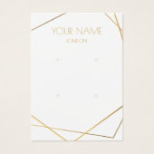 Eenvoudige goudgeometrische oorenkaart visitekaartje (Voorkant)
