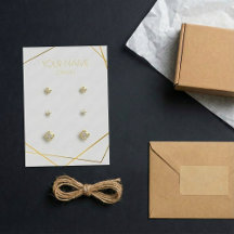 Eenvoudige goudgeometrische oorenkaart