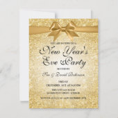 Eenvoudige goudglitter van het Nieuwjaar Kaart (Voorkant)