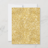 Eenvoudige goudglitter van het Nieuwjaar Kaart (Achterkant)