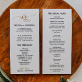 Eenvoudige goudkalligrafie die wij met ons weddens programmakaart