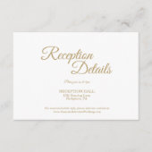 Eenvoudige goudkalligrafie — Gegevens Informatiekaartje (Voorkant)