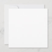 Eenvoudige goudkalligrafie Square Weddenschap Kaart (Achterkant)