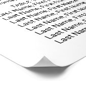 Eenvoudige goudkalligrafie-weduwenkaart poster (Hoek)