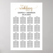 Eenvoudige goudkalligrafie-weduwenkaart poster (Voorkant)