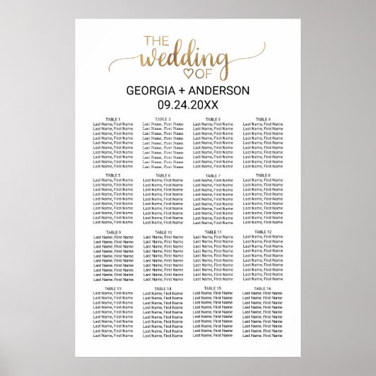 Eenvoudige goudkalligrafie-weduwenkaart poster (Voorkant)