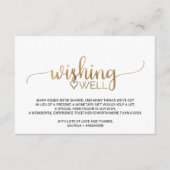 Eenvoudige goudkalligrafie-weduwschap goed informatiekaartje (Voorkant)