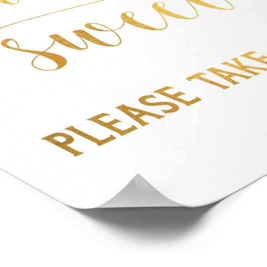 Eenvoudige goudliefde is fijn, alsjeblieft, pak ee poster (Hoek)