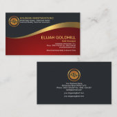 Eenvoudige goudstrateeg voor lichte luminescentie visitekaartje (Voorkant / Achterkant)