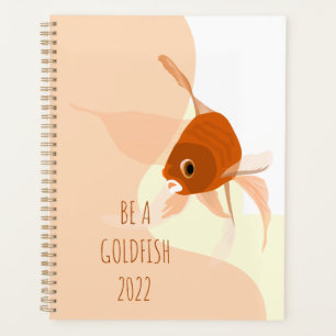 Eenvoudige goudvis Minimaal vector illustratie Planner